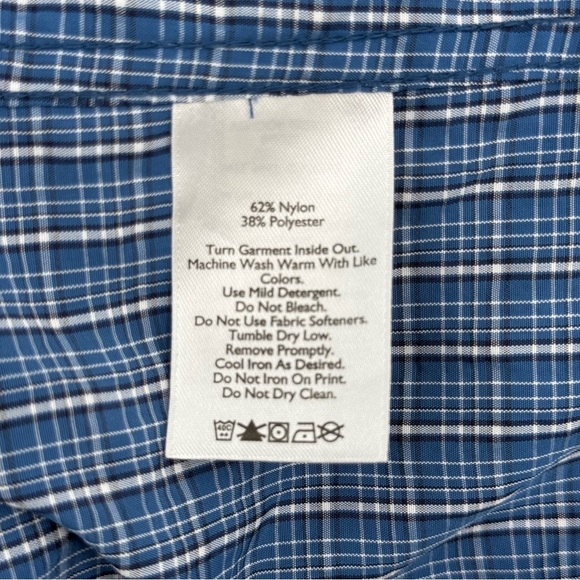 Eddie Bauer Men’s Blue & White Plaid Long Sleeve Casual Button Down Shirt Small - Picture 7 of 10